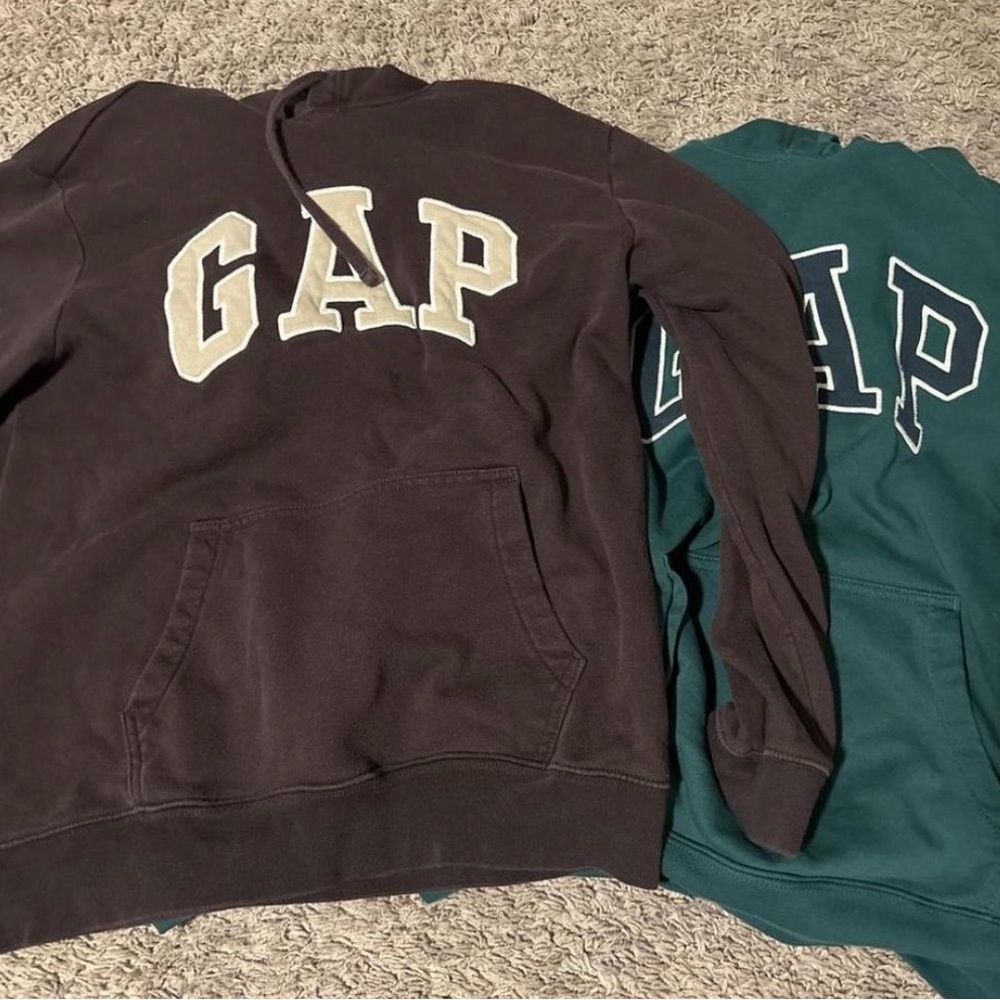 GAP Chocolate Brown and Forest Green Hoodies